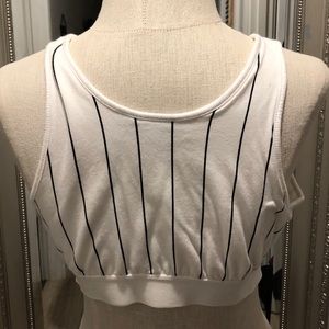 adidas Intimates & Sleepwear - BLACK & WHITE PINSTRIPED ADIDAS SPORTS BRA/TOP adidas Intimates & Sleepwear - BLACK & WHITE PINSTRIPED ADIDAS SPORTS BRA/TOP